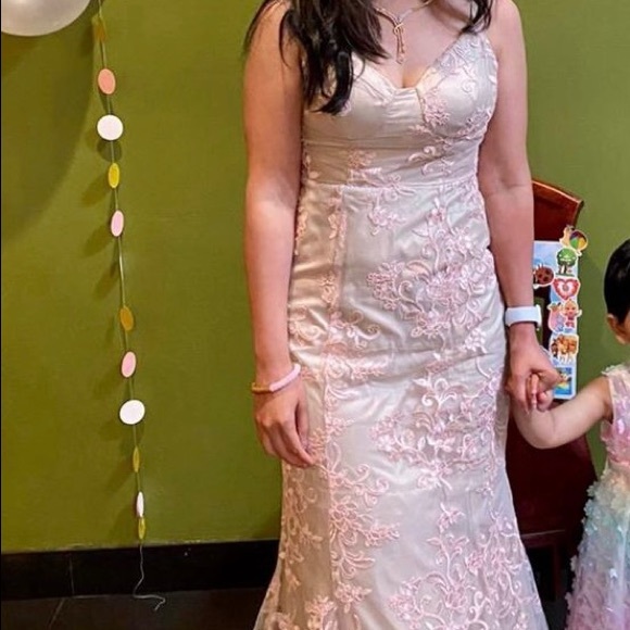 Beautiful thread embroidery fish cut gown - Picture 3 of 3